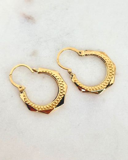 Créoles Or Jaune 18 carats &quot;Tina&quot; - Elliade Paris