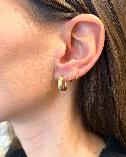 Créoles Or Jaune "Carrie" - Elliade Paris