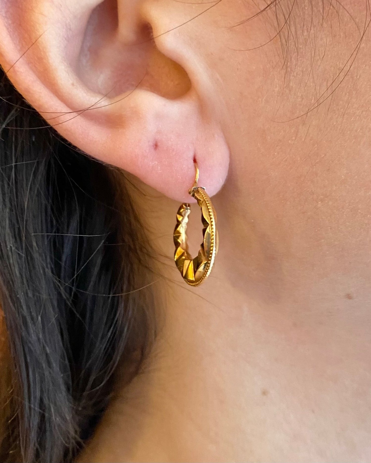 Créoles Or Jaune &quot;Clara&quot; - Elliade Paris