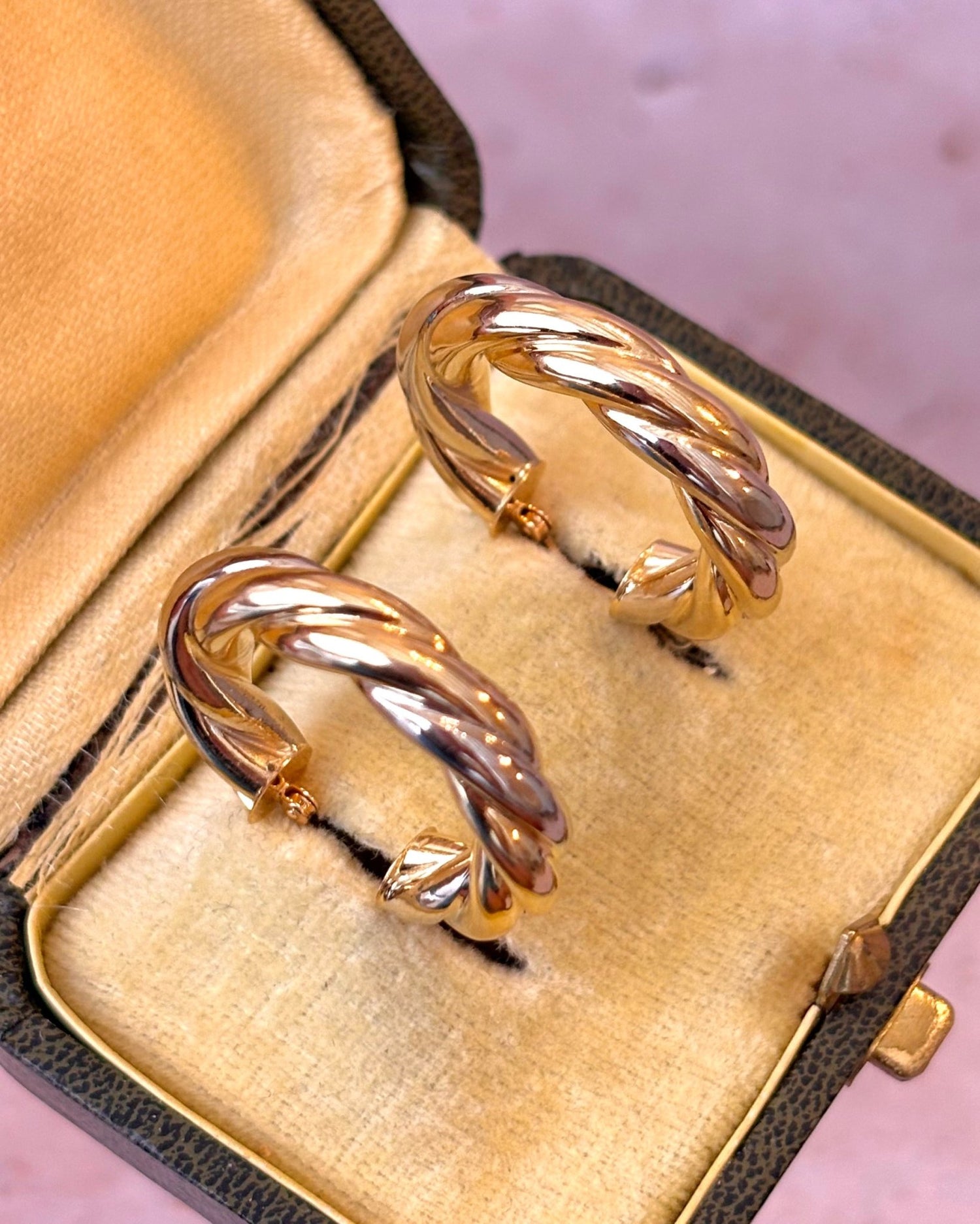 Créoles Or Jaune &amp; Gris 18 carats "Mariella" - Elliade Paris