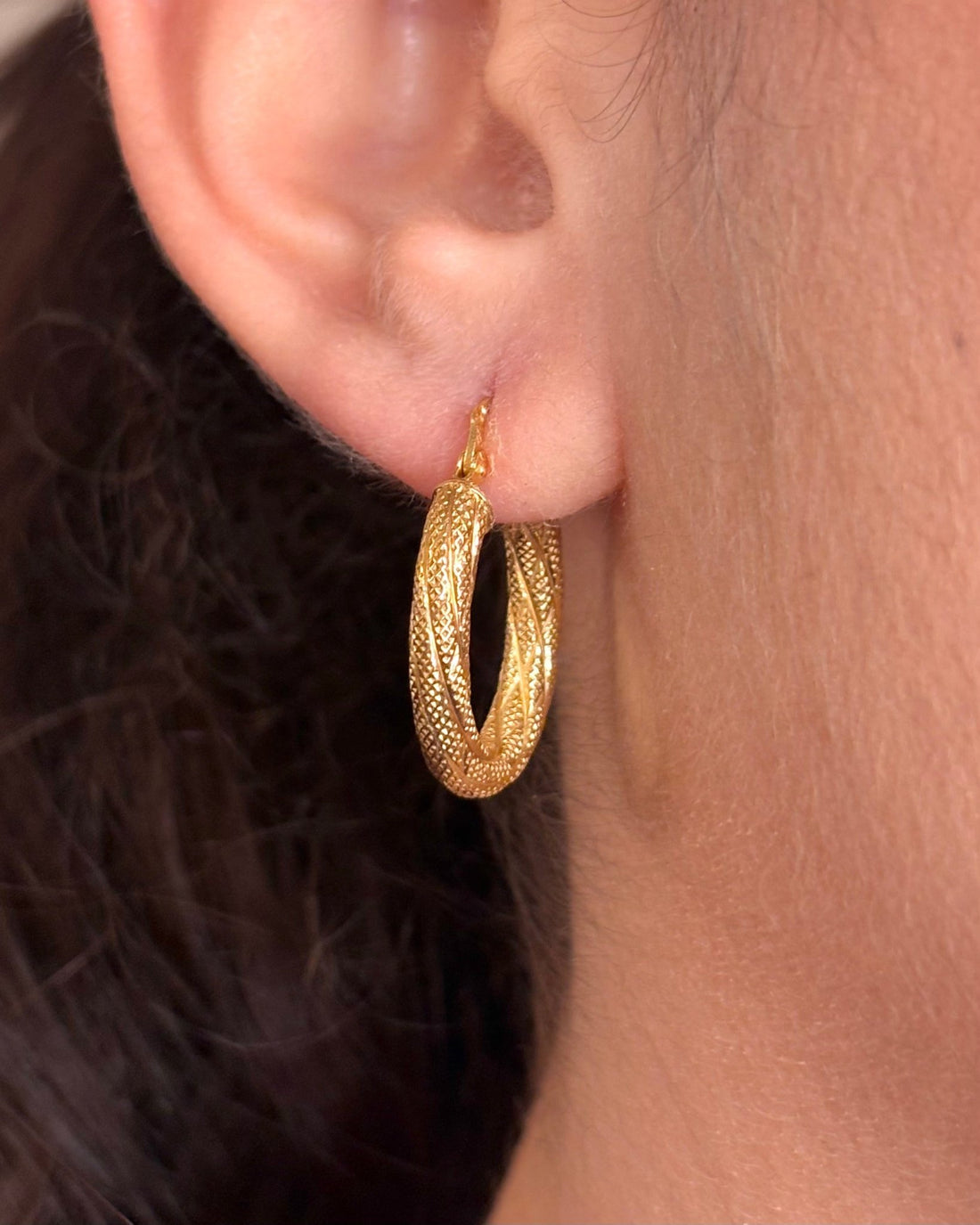 Créoles Or Jaune "Jeanne" - Elliade Paris