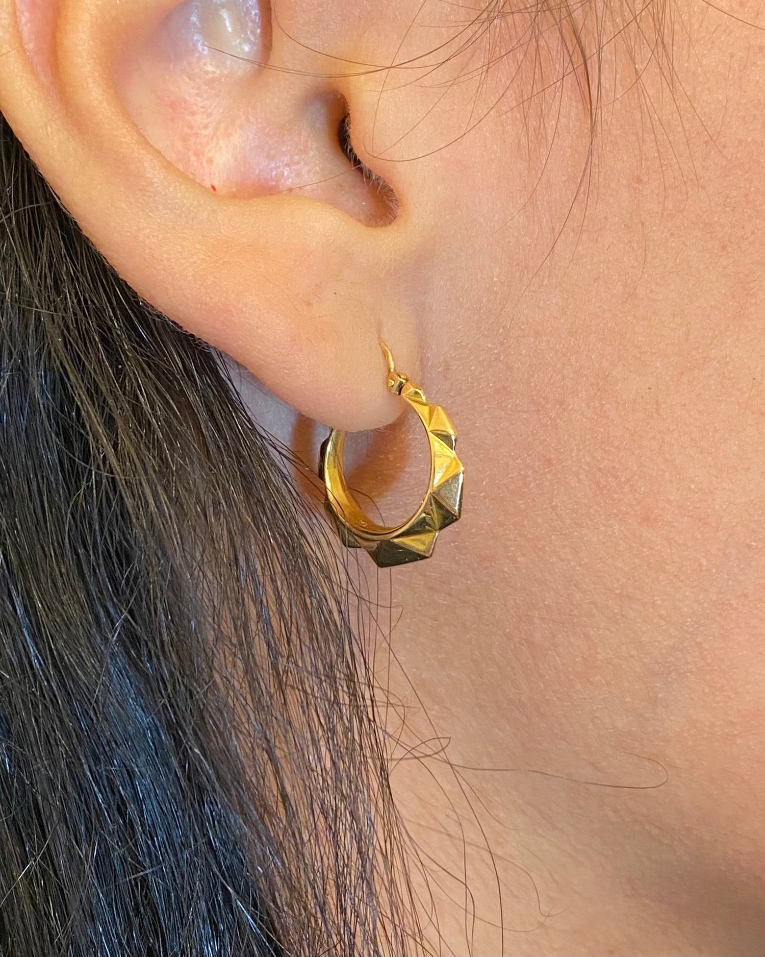 Créoles Or Jaune &quot;Lyna&quot; - Elliade Paris