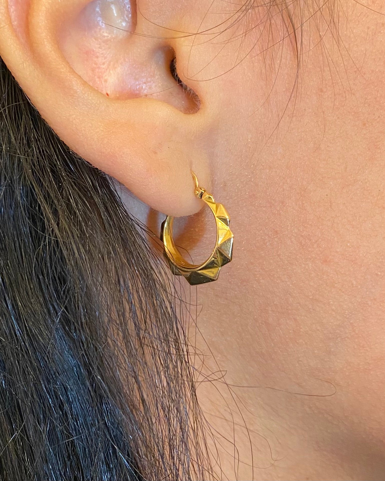 Créoles Or Jaune &quot;Lyna&quot; - Elliade Paris