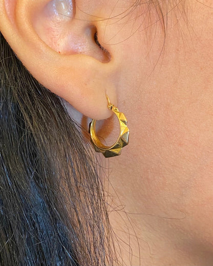 Créoles Or Jaune &quot;Lyna&quot; - Elliade Paris