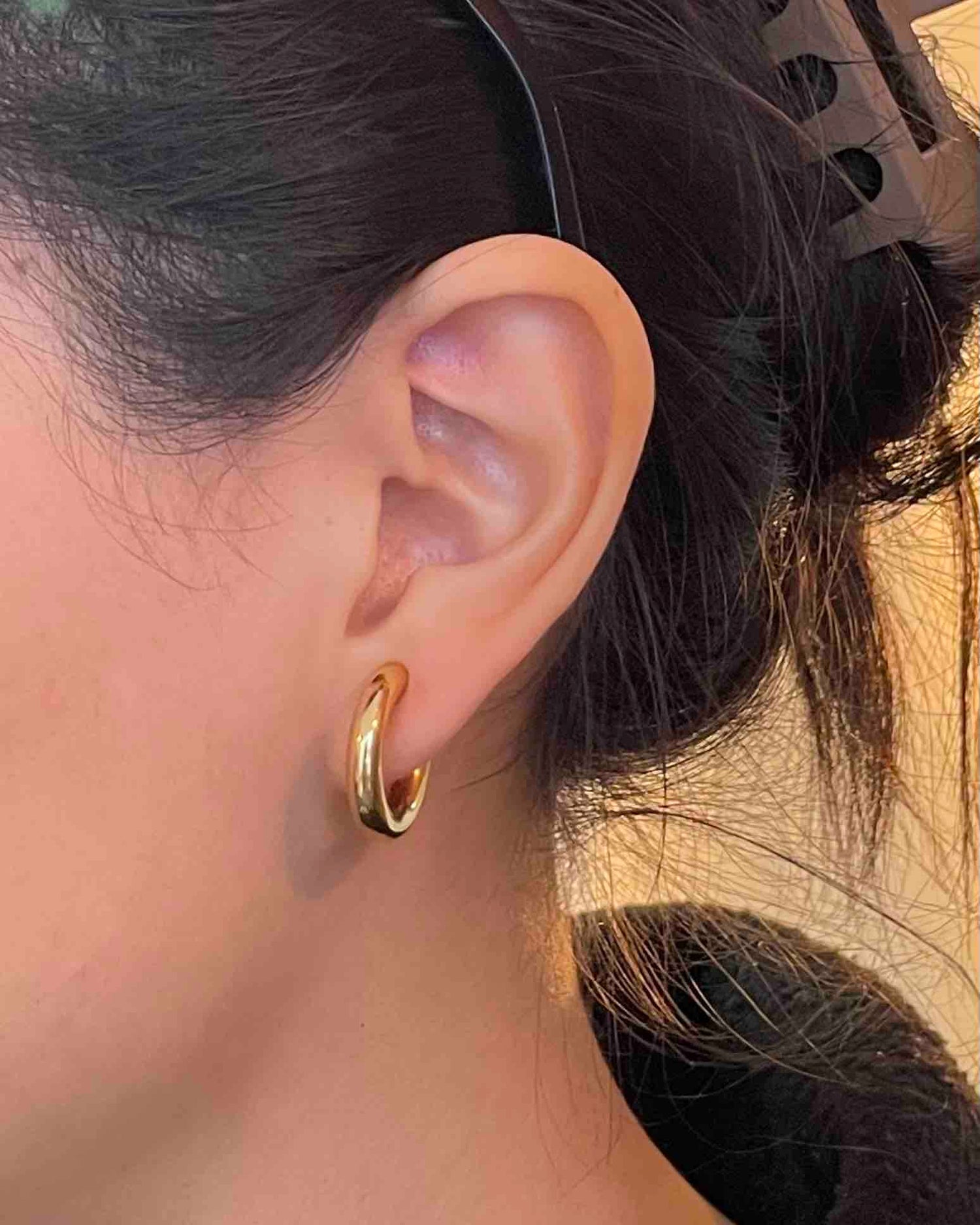 Vintage Gold Hoop Earrings "Martine"