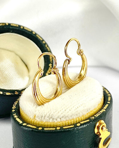 Créoles Or Jaune "Paula" - Elliade Paris