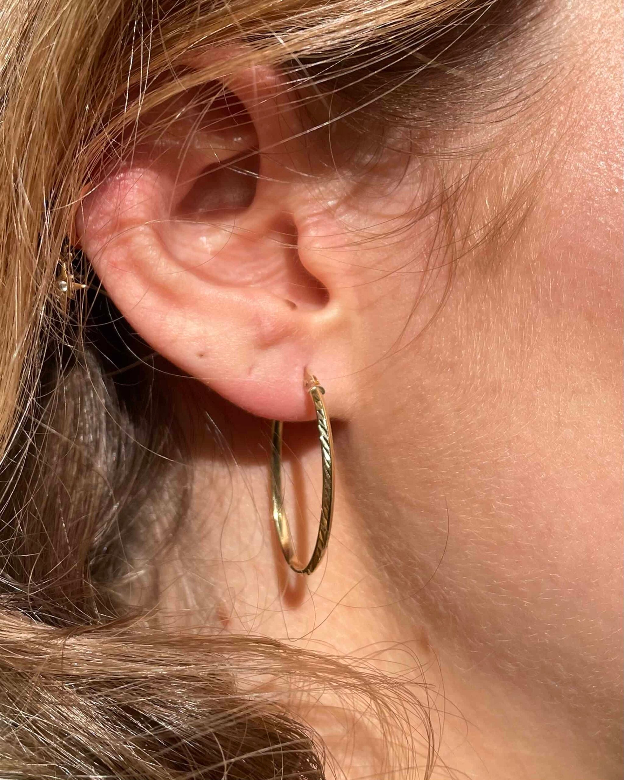 Pendientes de aro vintage ovalados de oro &quot;Carla&quot;