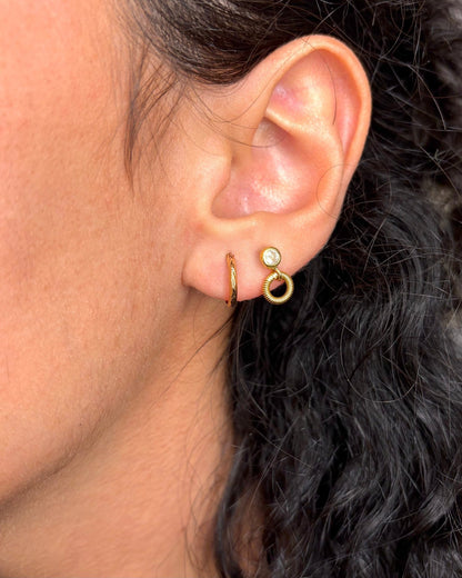 Créoles Or Rose 18 carats "Selma" - Elliade Paris