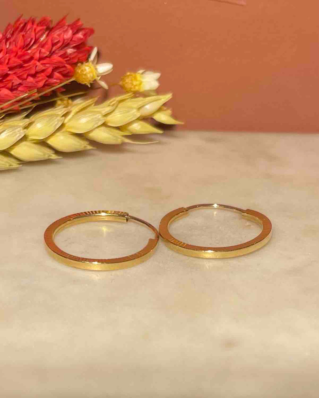Vintage 18 Carat Gold &quot;Carlota&quot; Hoop Earrings