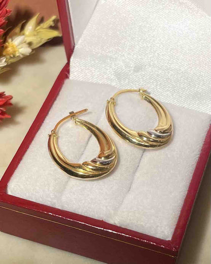 Créoles Torsadées Deux Ors Vintage &quot;Liam&quot; - Elliade Paris