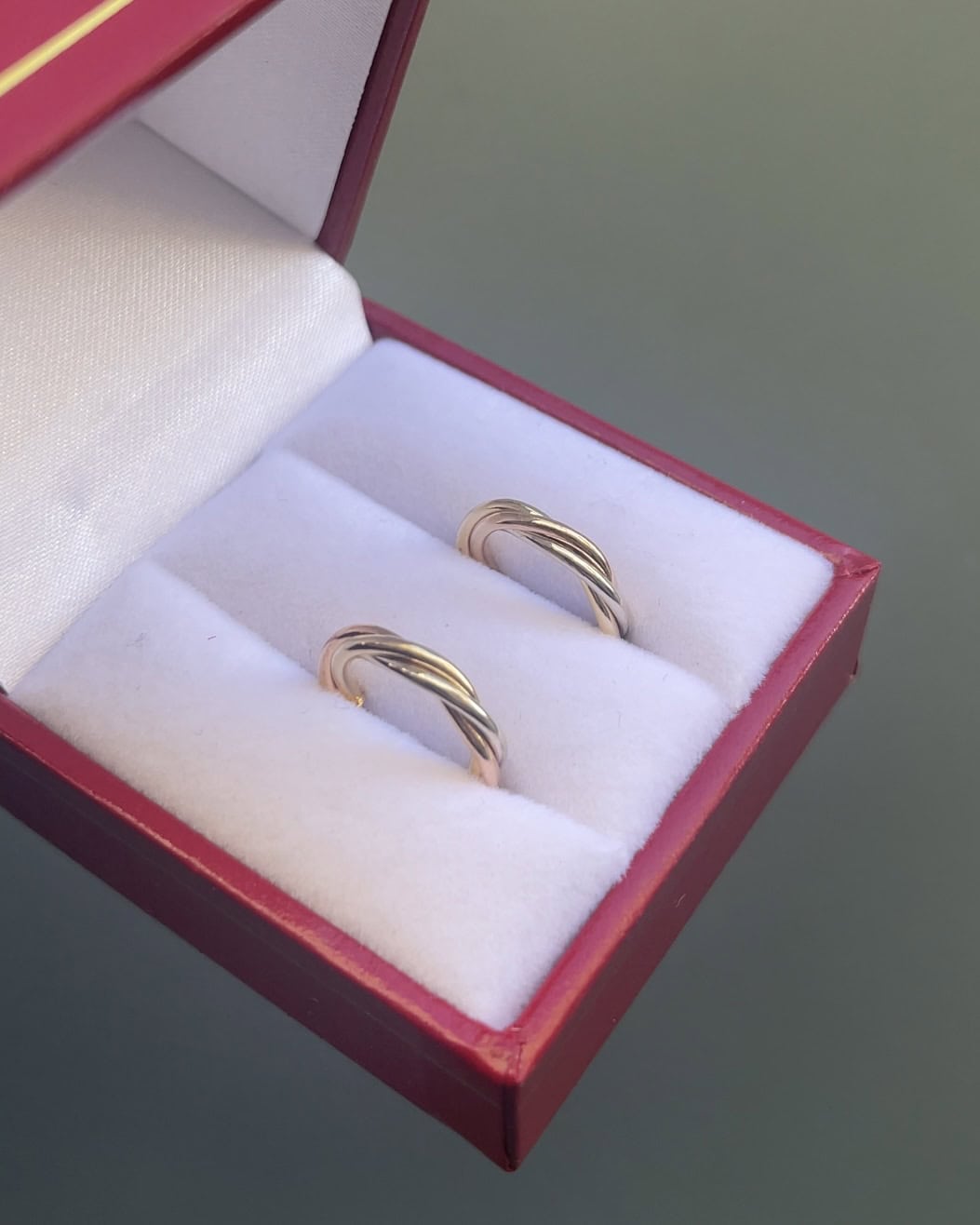 Vintage "Alani" Three Gold Twisted Hoop Earrings
