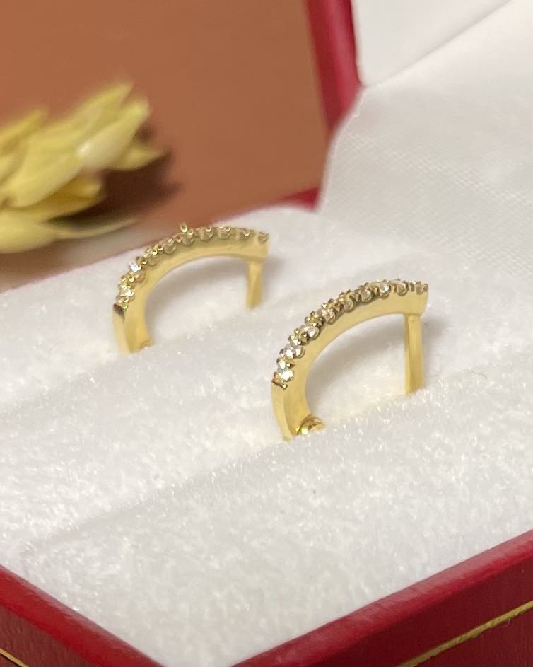 &quot;Imahé&quot; Diamond River Creole Earrings