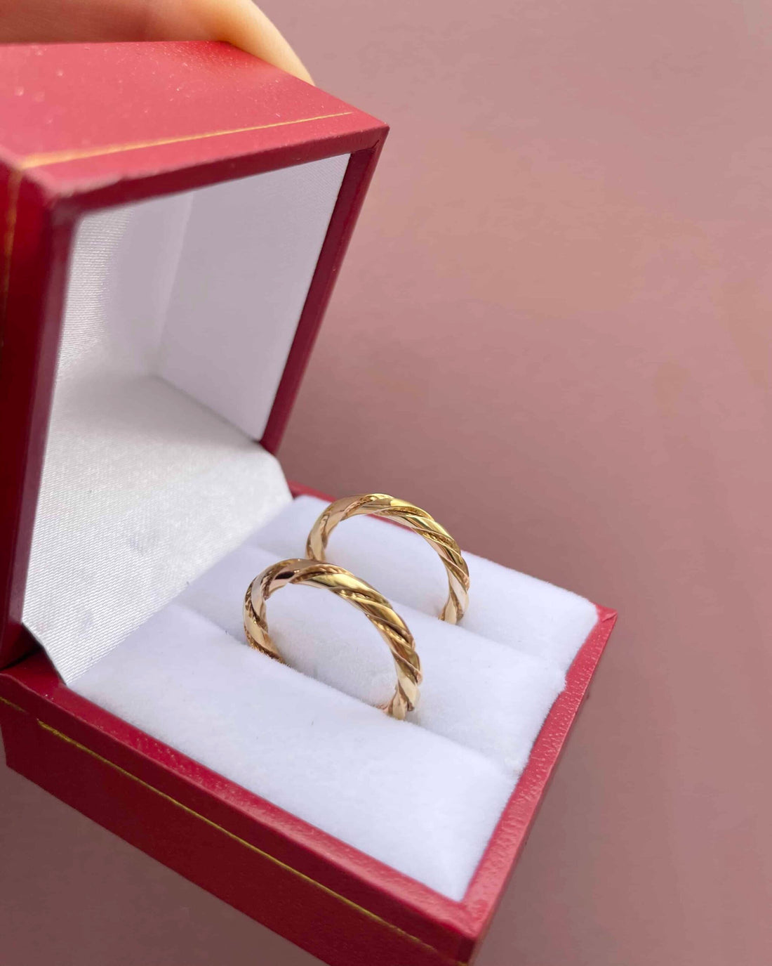 Vintage 18k Gold Twisted Hoop Earrings &quot;Alienor&quot;