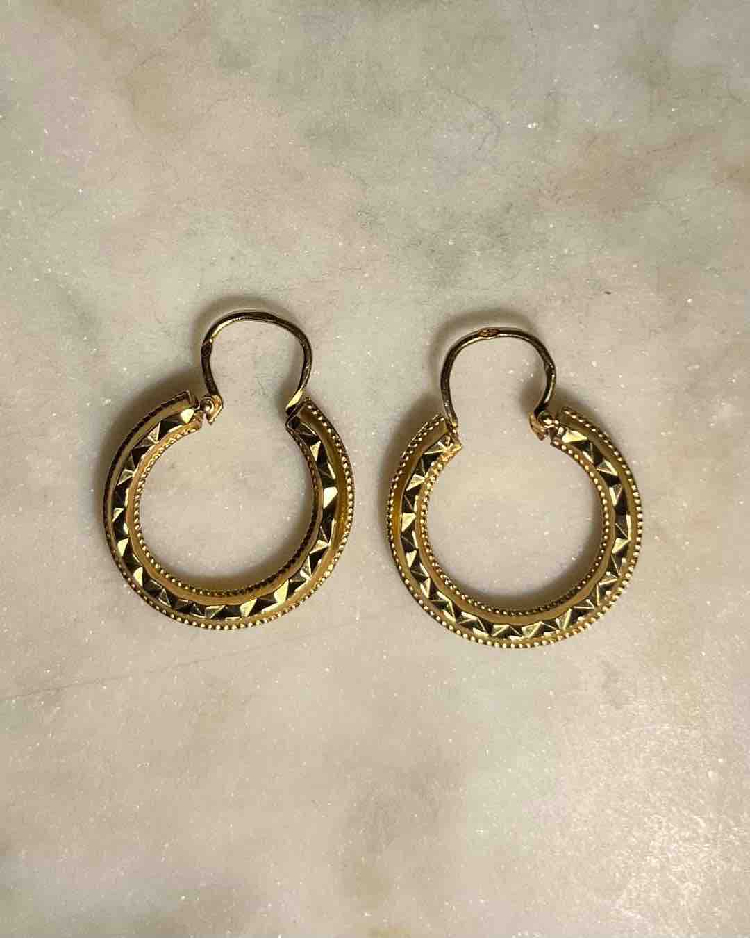 Créoles vintage en Or &quot;Myra&quot; - Elliade Paris