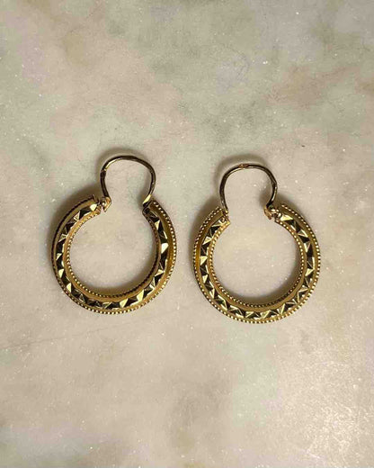 Créoles vintage en Or &quot;Myra&quot; - Elliade Paris