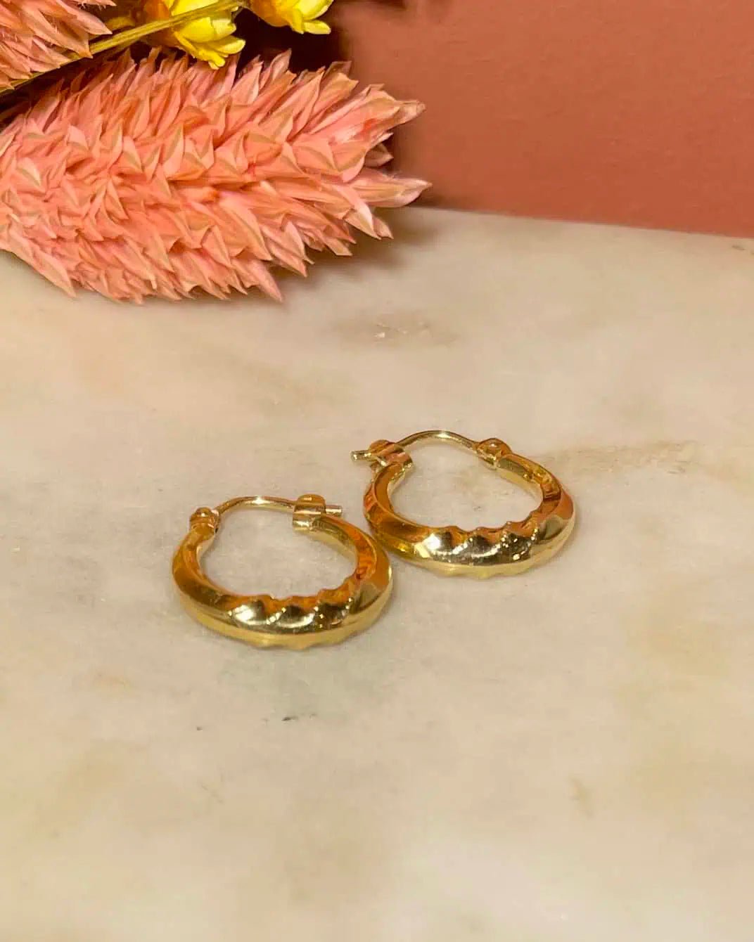 Créoles Vintage Or 18 carats "Aldrin" - Elliade Paris