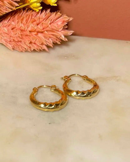 Créoles Vintage Or 18 carats "Aldrin" - Elliade Paris
