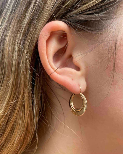 Créoles vintage Or 18 carats "Jonny" - Elliade Paris