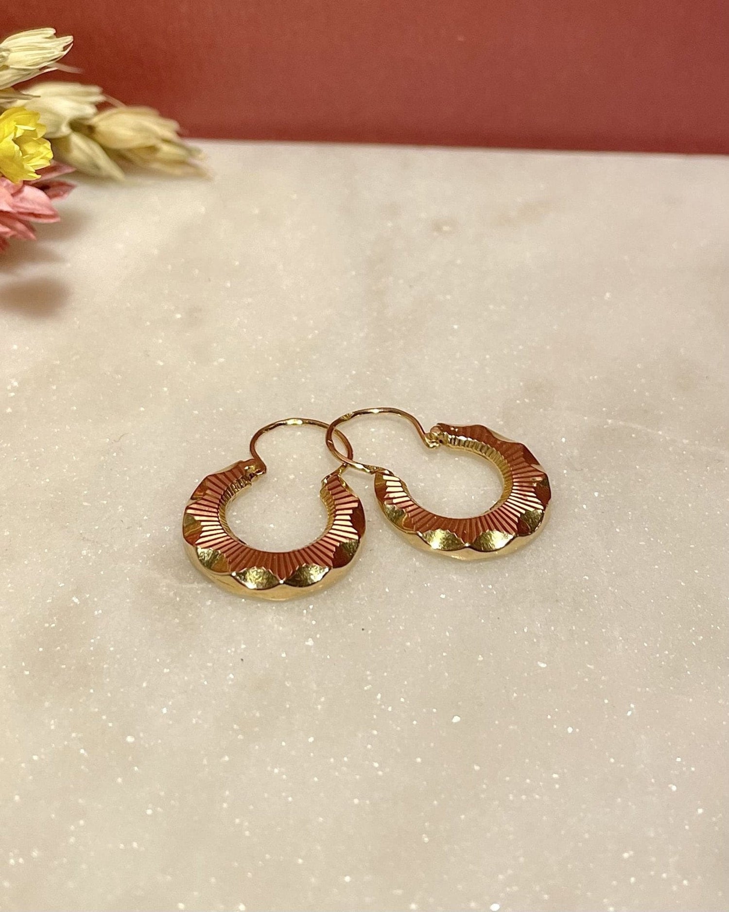 Créoles Vintage Or 18 carats "Naély" - Elliade Paris