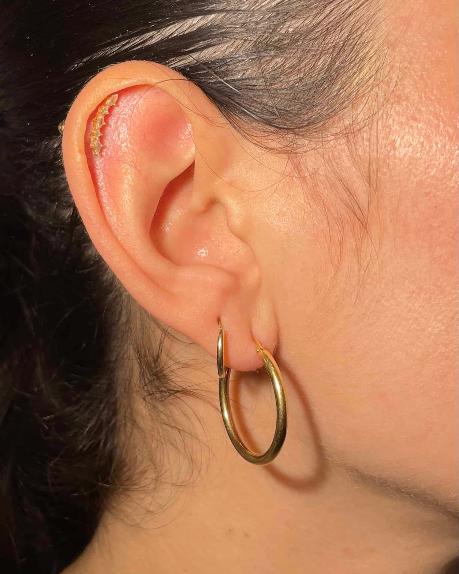 Vintage 18 Carat Gold "Loïse" Hoop Earrings