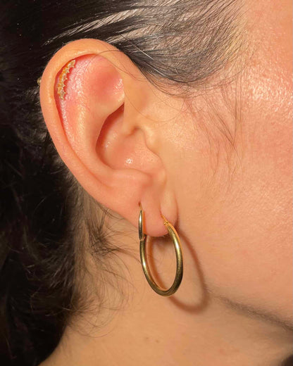 Vintage 18 Carat Gold "Loïse" Hoop Earrings