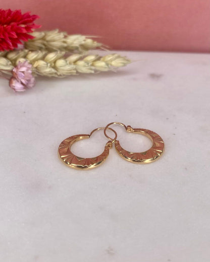 Créoles Vintage Or Jaune 18 carats &quot;Corina&quot; - Elliade Paris