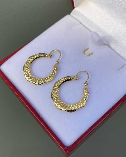 Créoles Vintage Or Jaune 18 carats &quot;Estelle&quot; - Elliade Paris