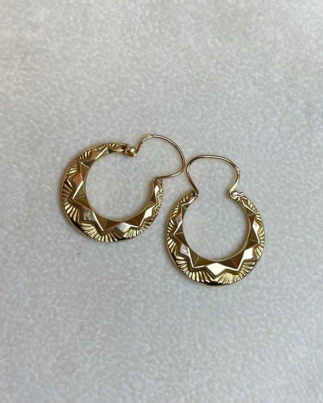 Créoles Vintage Or Jaune 18 carats &quot;Ginny&quot; - Elliade Paris