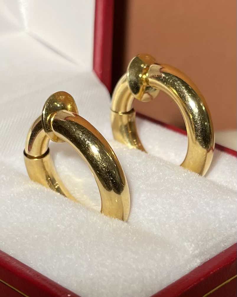 Vintage Gold Hoop Earrings "Martine"