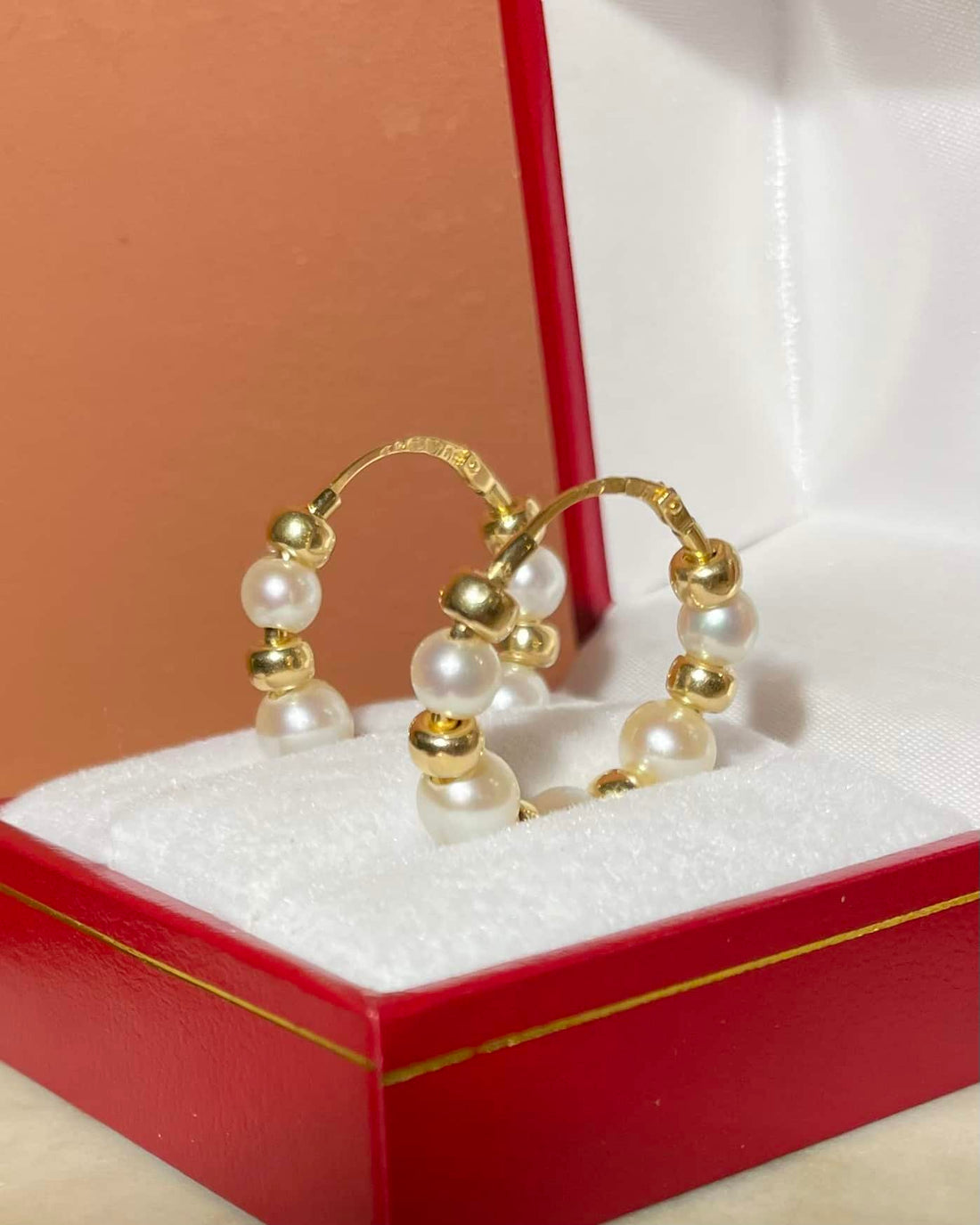 Créoles Vintage Or 18 Carats &amp; Perles &quot;Keïra&quot;