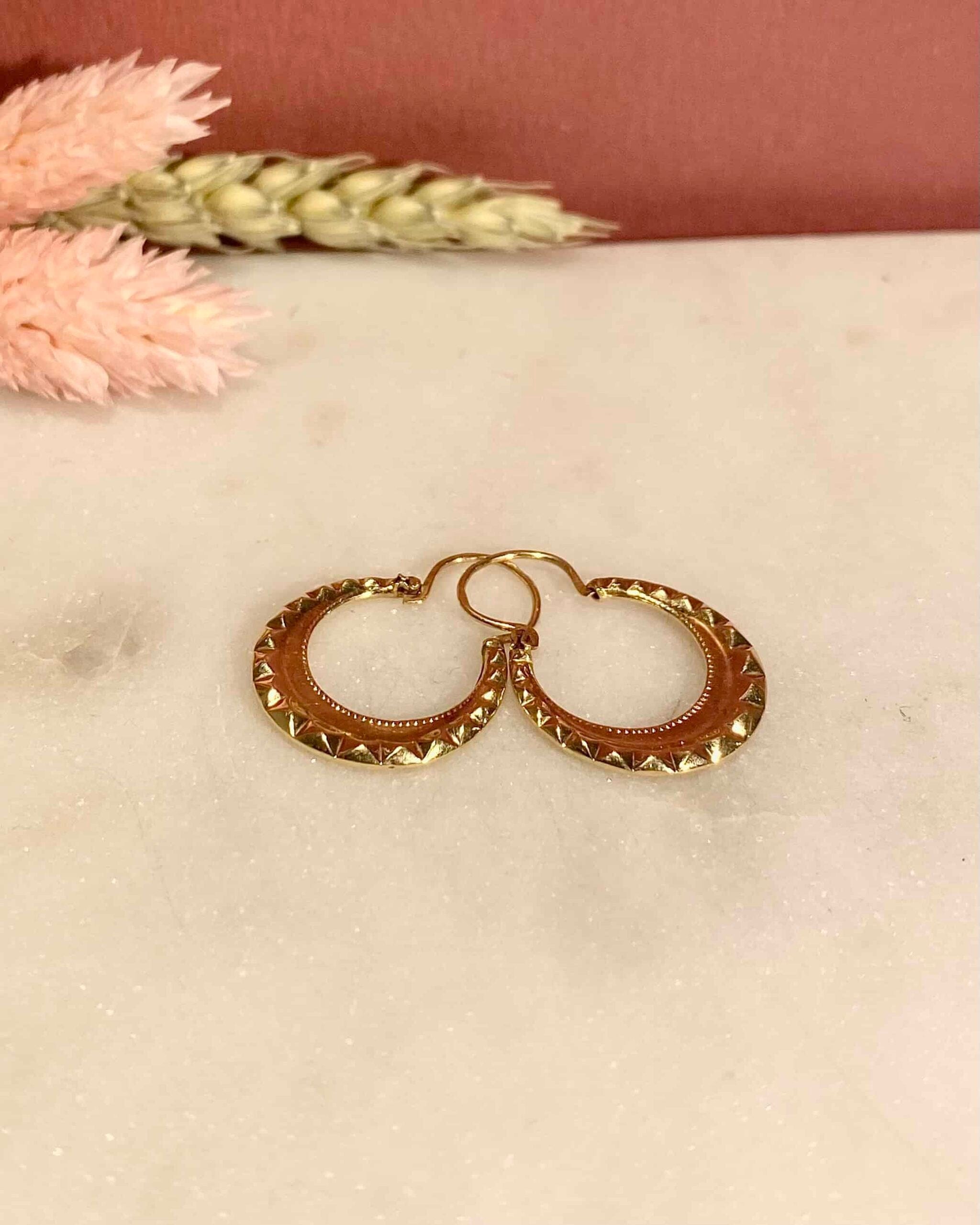 Vintage Gold "Félicité" Hoop Earrings