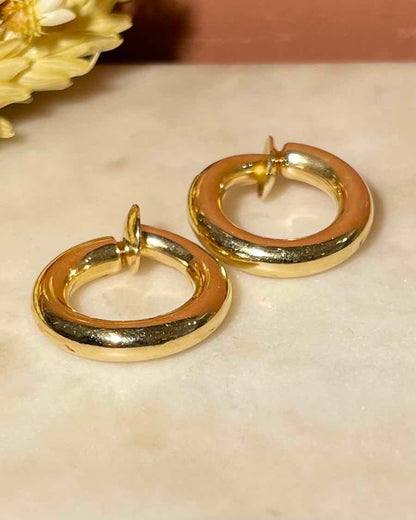 Vintage Gold Hoop Earrings "Martine"