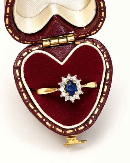 Bague Marguerite Saphir &amp; Diamants "Nina"