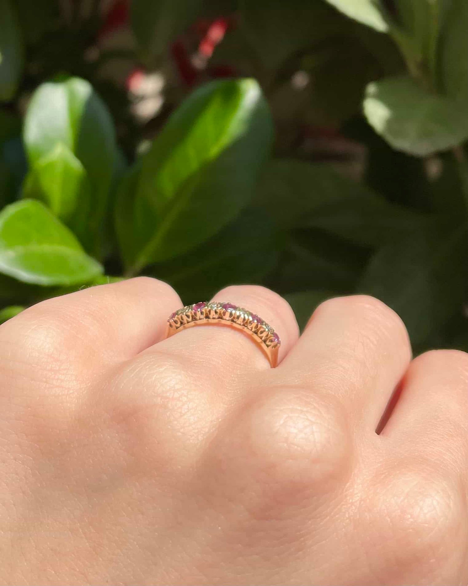 Demi-Alliance Rubis &amp; Diamants &quot;Linda&quot;