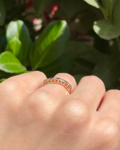 Demi-Alliance Rubis &amp; Diamants &quot;Linda&quot;