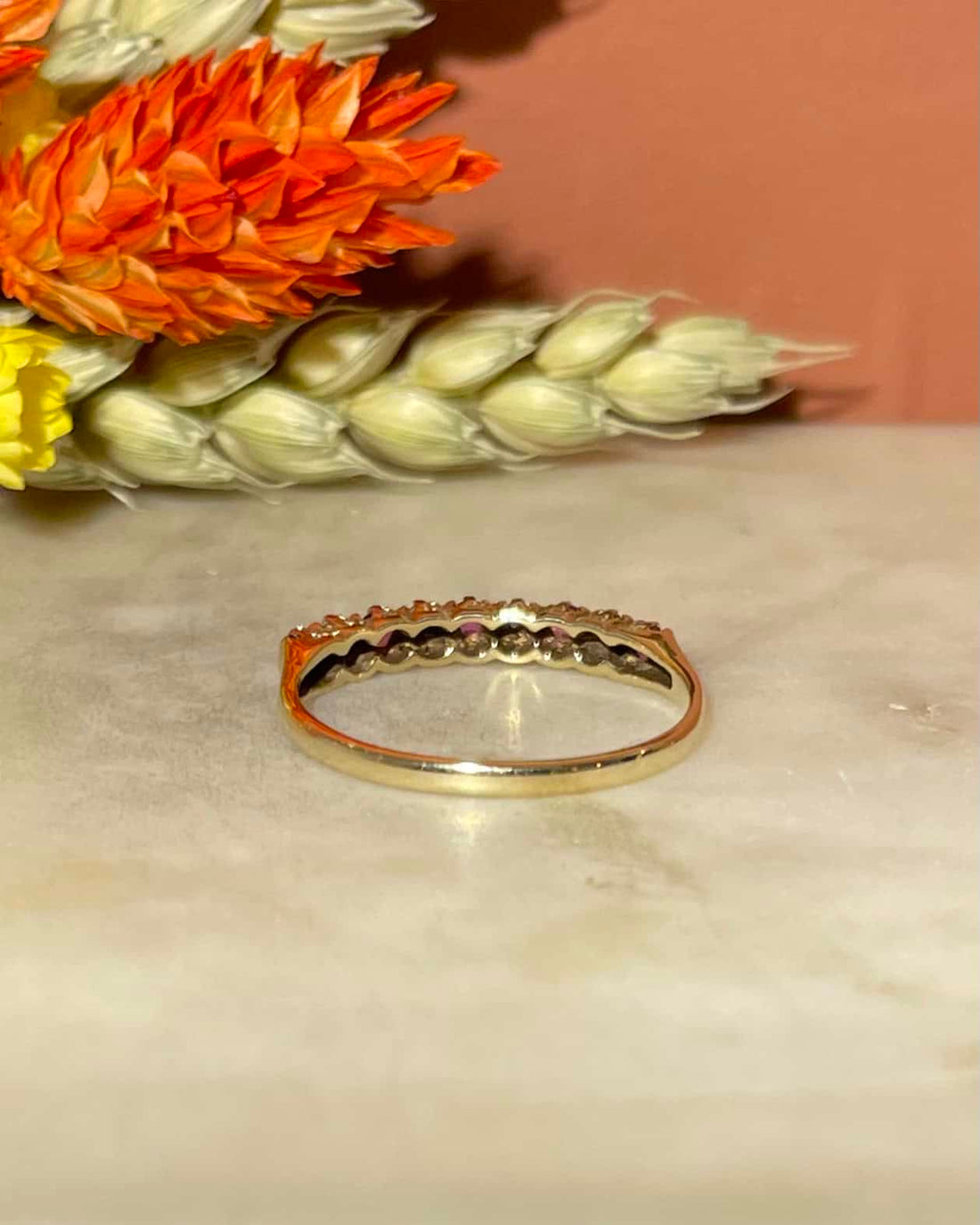 Demi-Alliance Rubis &amp; Diamants &quot;Linda&quot;