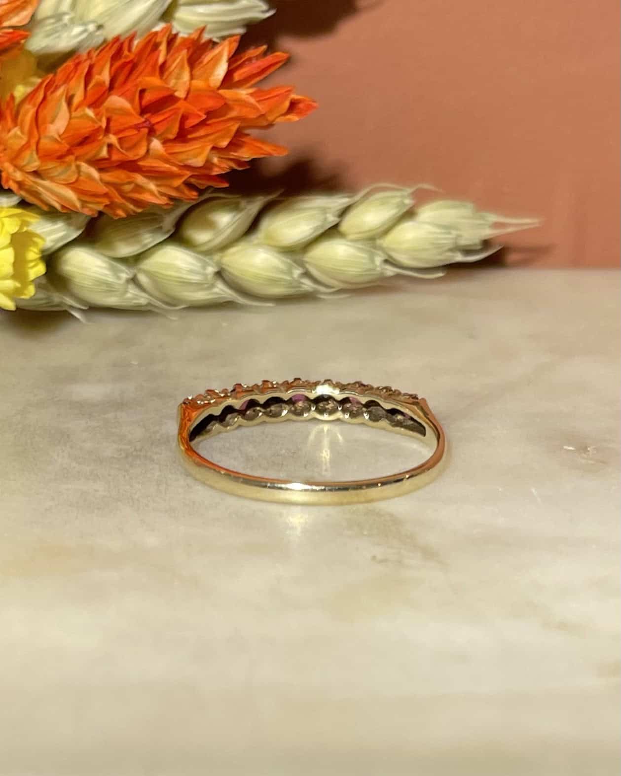 Demi-Alliance Rubis &amp; Diamants &quot;Linda&quot;