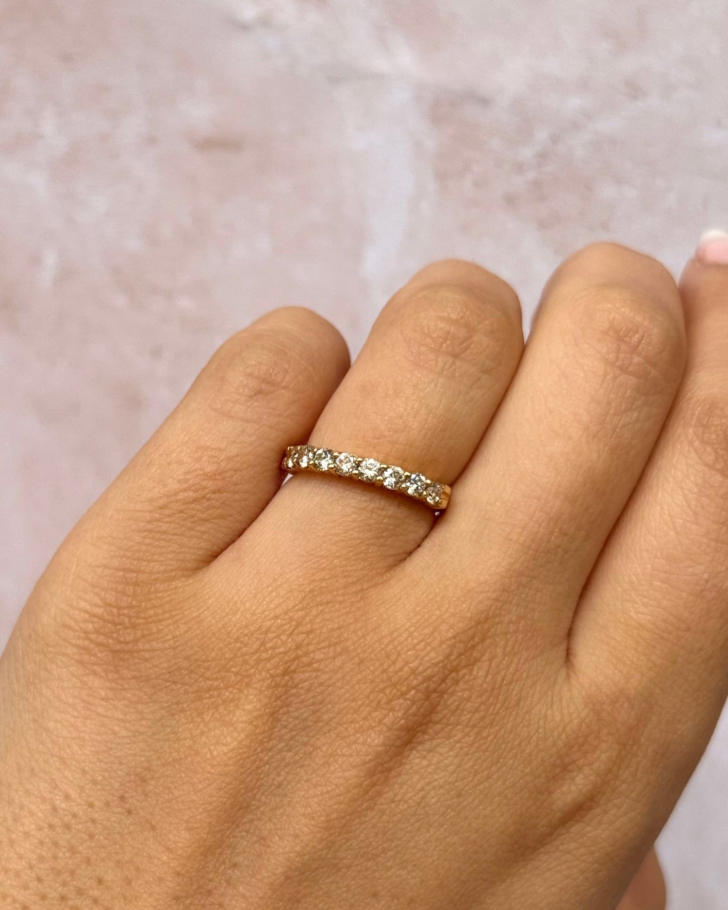Demi-alliance Diamants 0.45 carat 2.5mm "Aloïse" - Elliade Paris