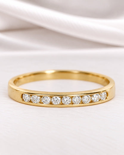 Demi-Alliance Diamants 0.54 carat 2.5mm "Zoélia" - Elliade Paris