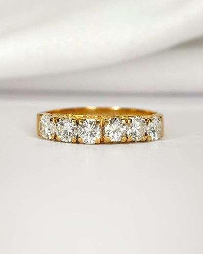 Demi-Alliance Diamants 0.90 carat 3.4 mm "Claire" - Elliade Paris