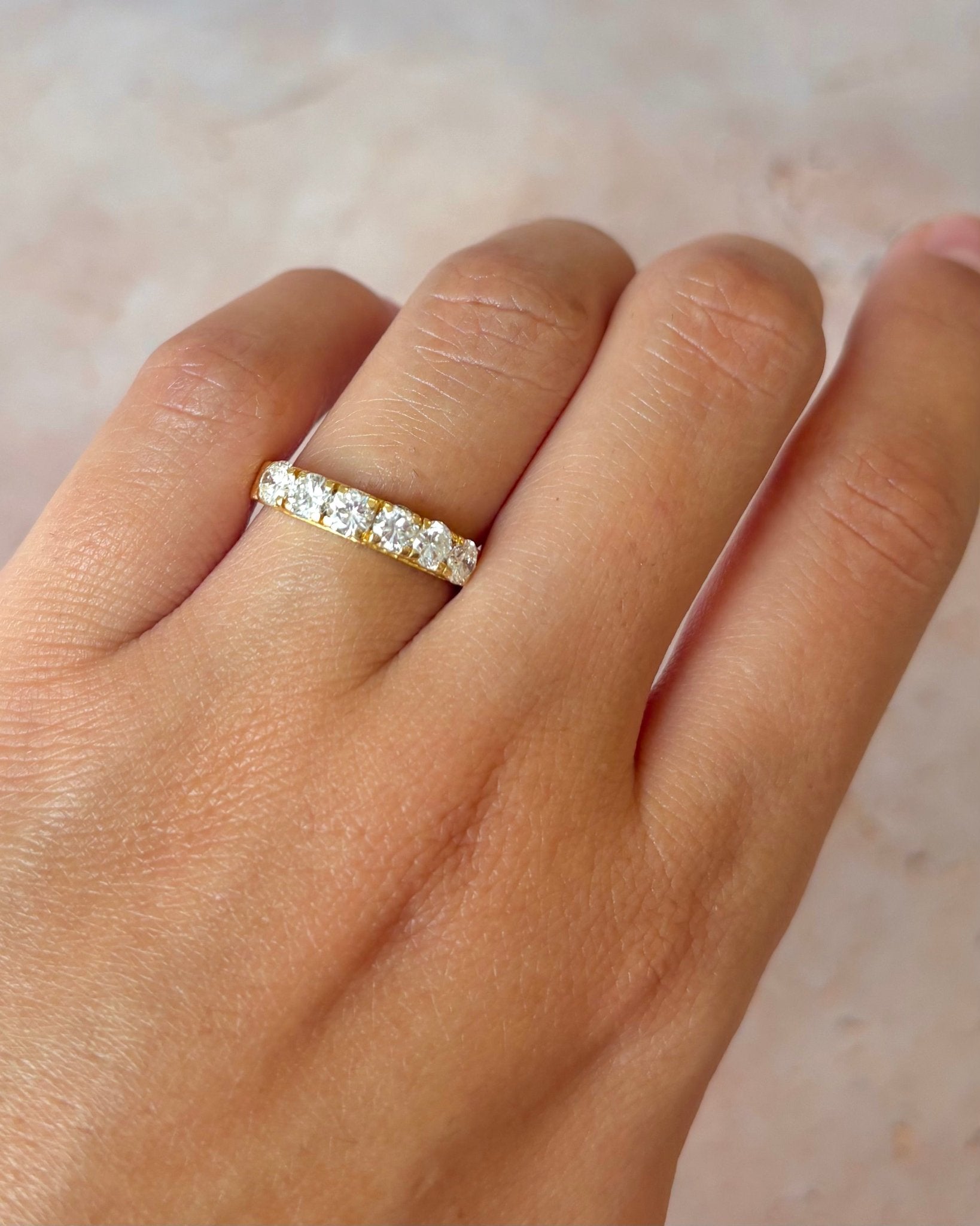 Demi-Alliance Diamants 0.90 carat 3.4 mm "Claire" - Elliade Paris