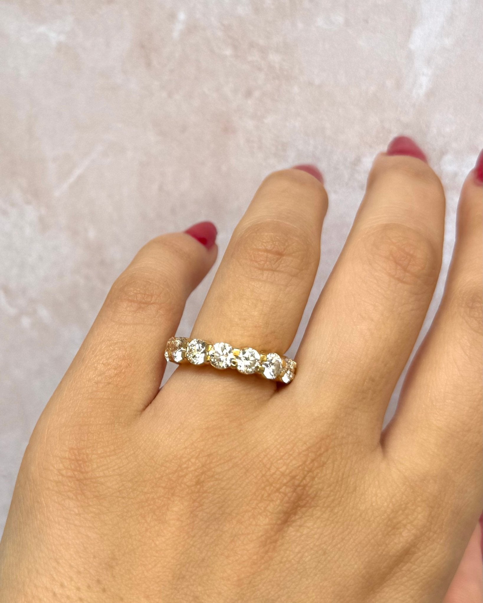 Demi-Alliance Diamants 2.10 carats 4.5mm "Janine" - Elliade Paris