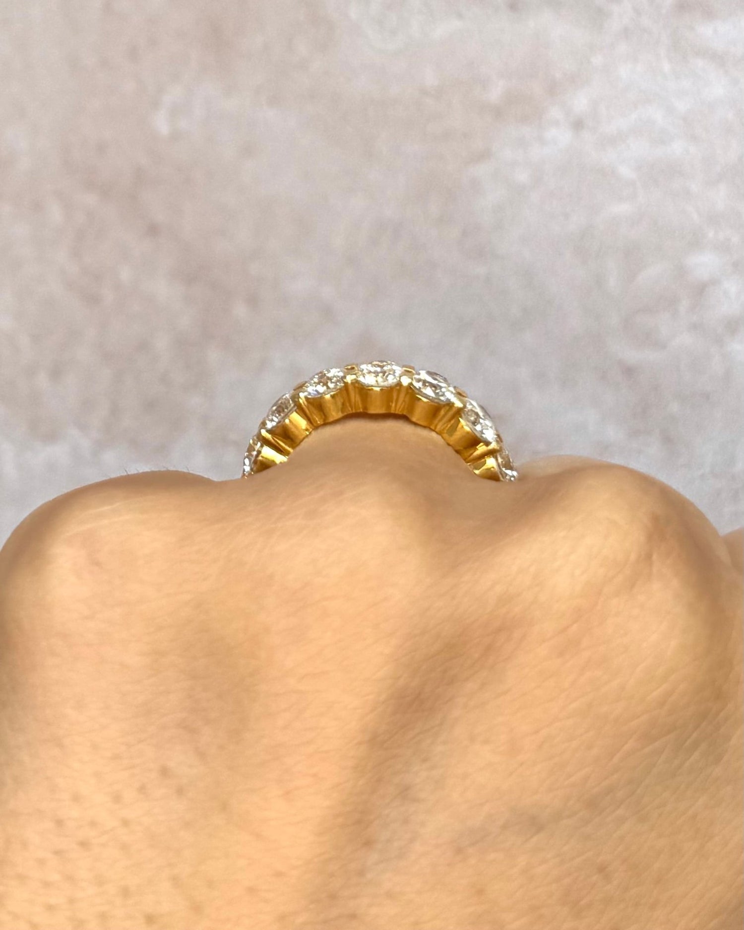 Demi-Alliance Diamants 2.10 carats 4.5mm "Janine" - Elliade Paris