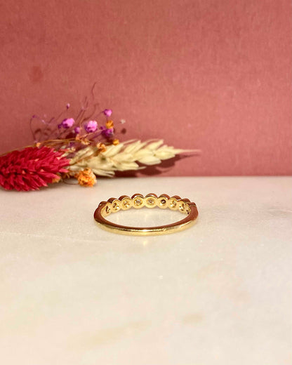 Demi-Alliance Vintage 9 Diamants &quot;Jassy&quot;