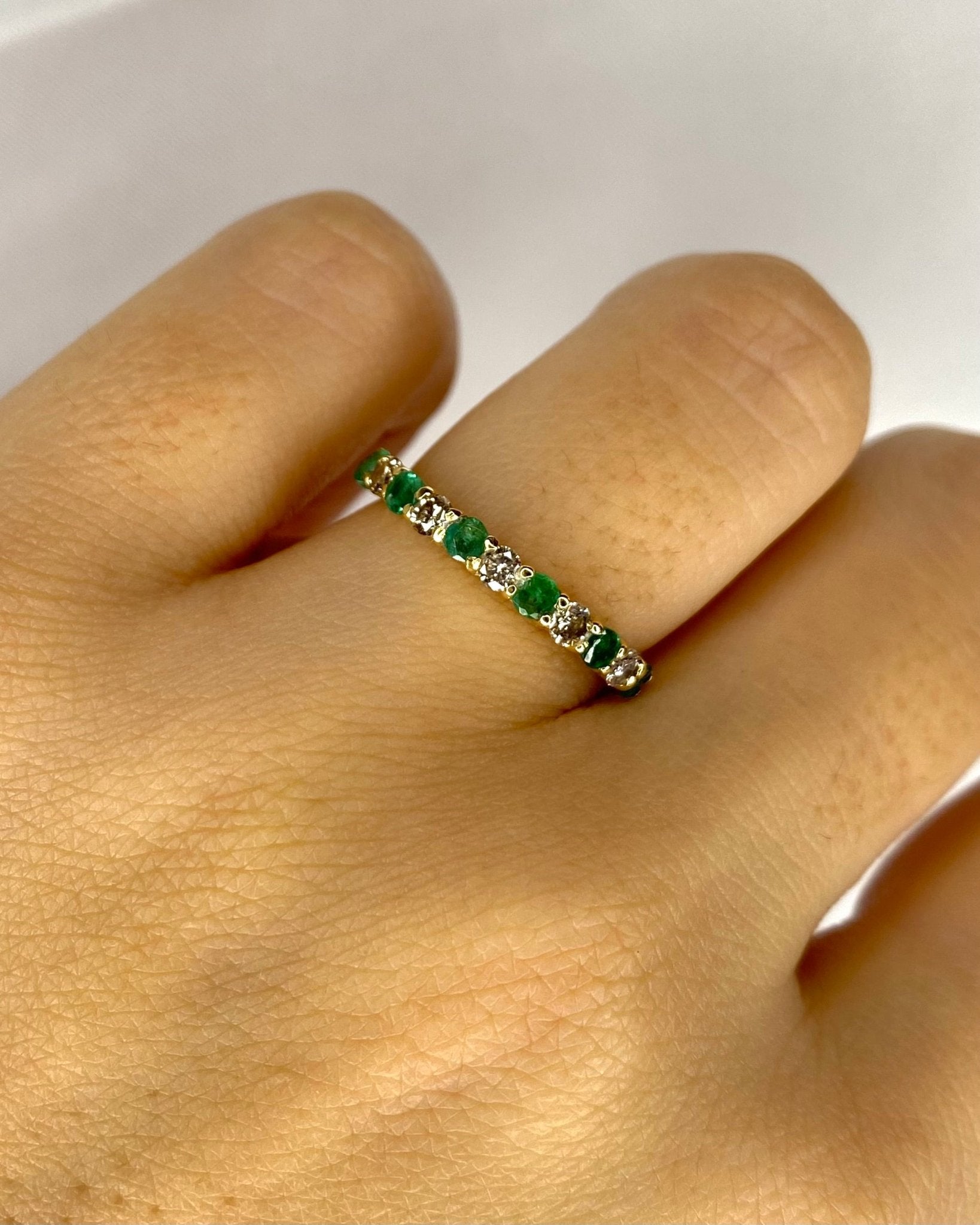 Demi - alliance Émeraudes &amp; Diamants 0.35 carat "Julianne" - Elliade Paris