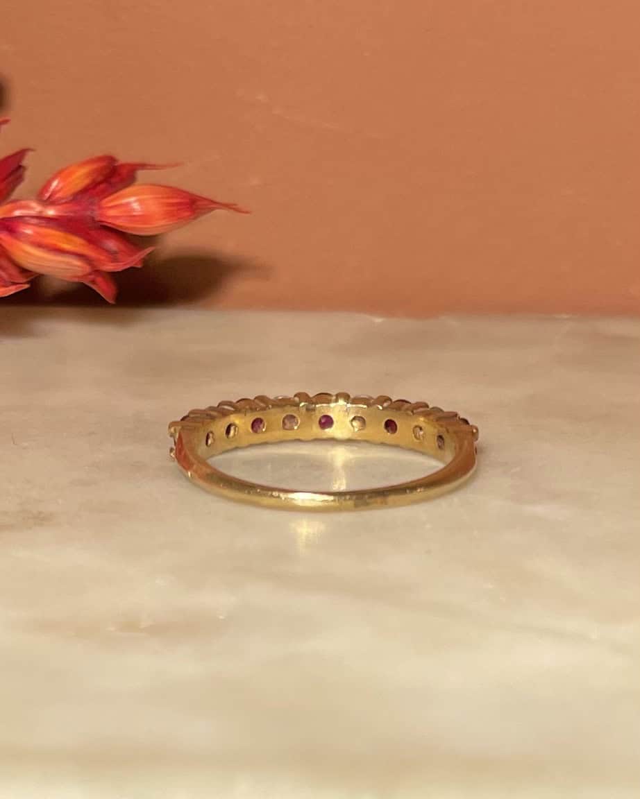 Demi Alliance Rubis &amp; Diamants "Amaira" - Elliade Paris