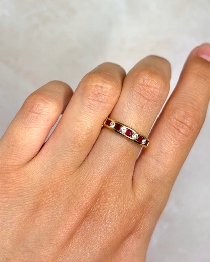 Demi - Alliance Rubis &amp; Diamants "Lara" - Elliade Paris