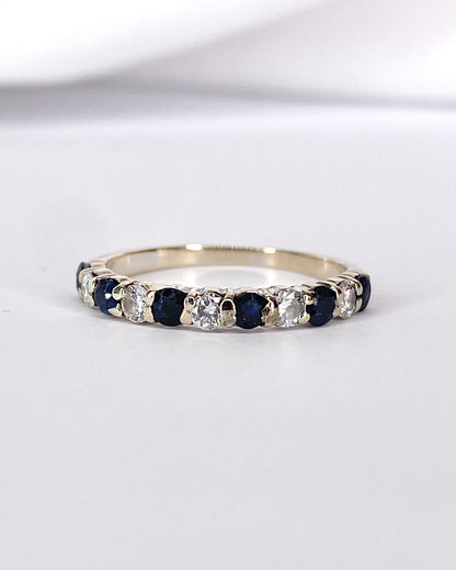 Demi - Alliance Saphirs 0.43 carat &amp; Diamants 0.25 carat "Paula" - Elliade Paris