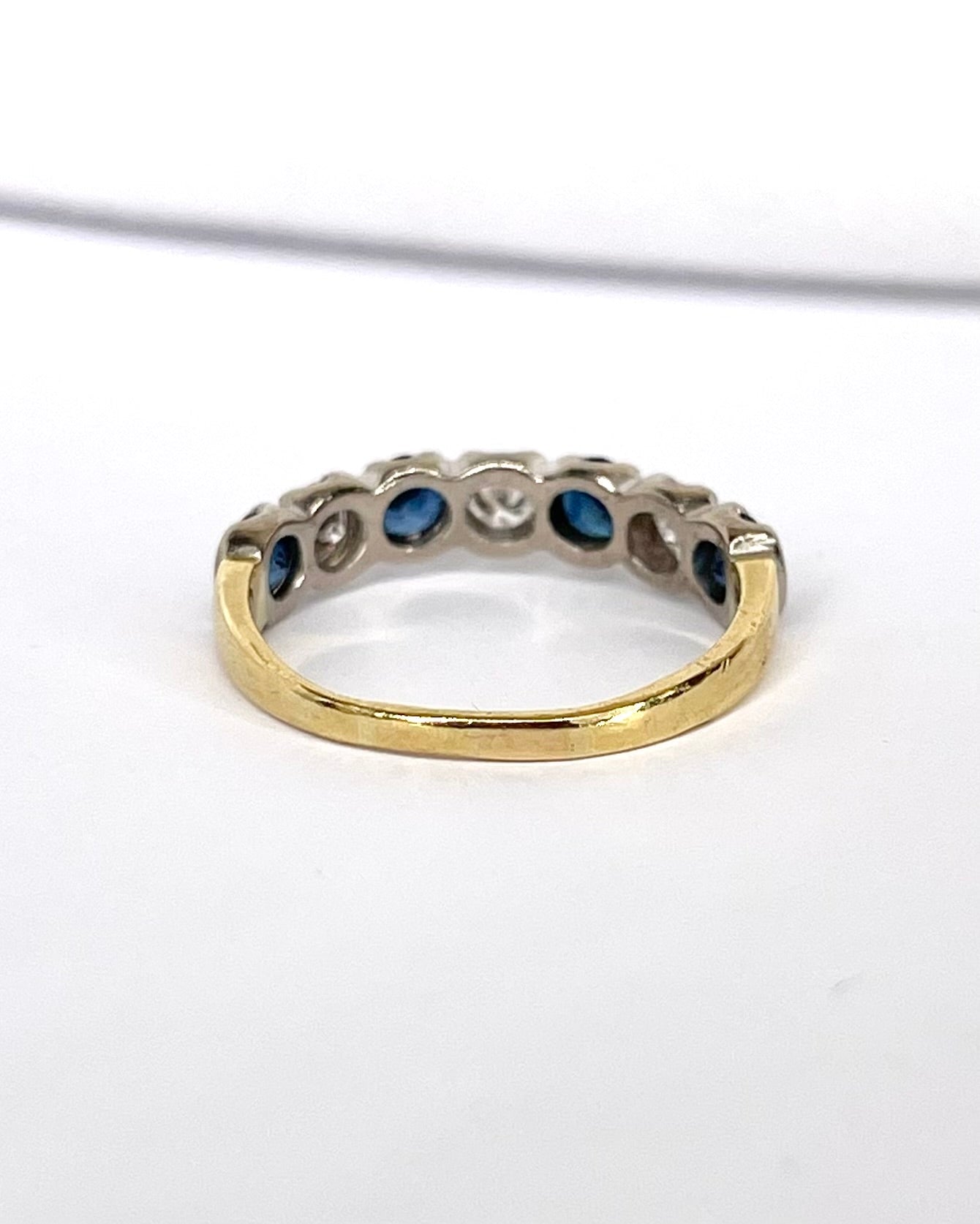 Demi Alliance Saphirs 0.60 carat &amp; Diamants 0.30 carat "Maud" - Elliade Paris