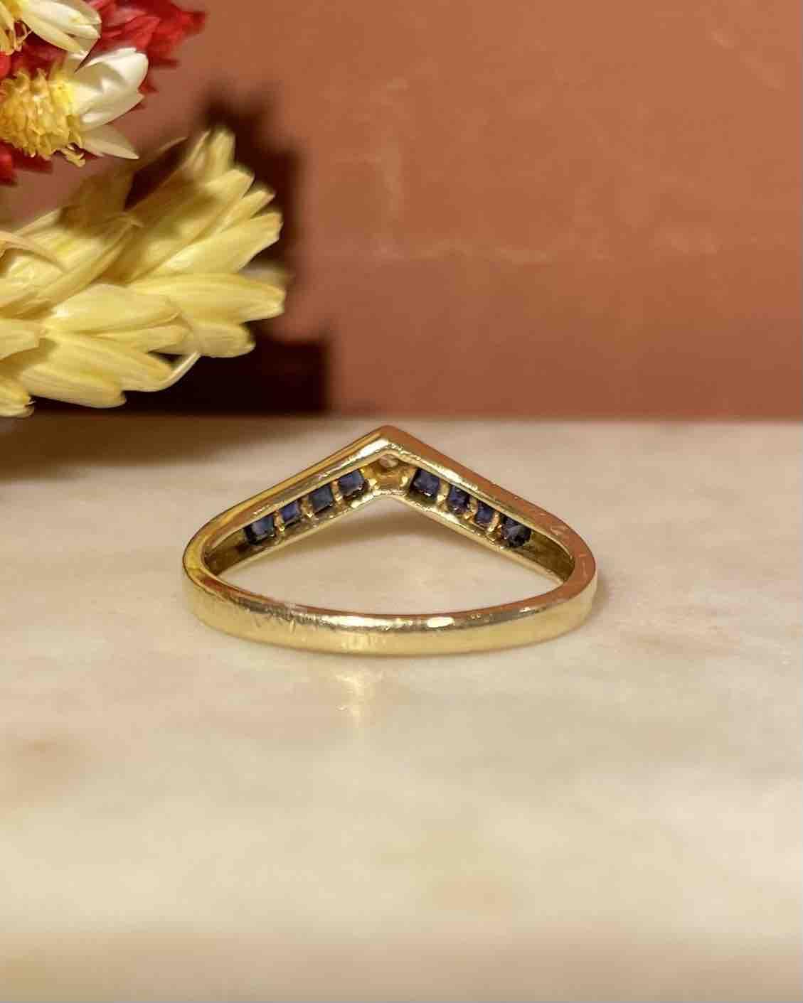Demi Alliance Saphirs &amp; Diamant "Marilyn" - Elliade Paris